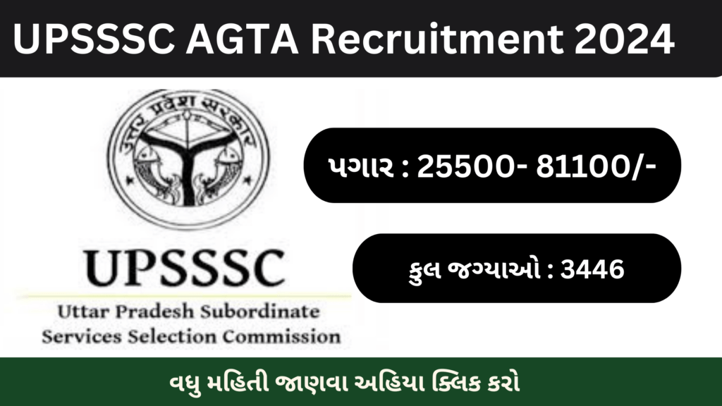 UPSSSC AGTA Notification 2024